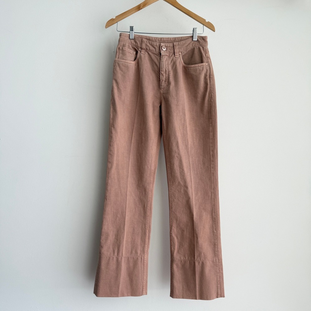 Brunello Cucinelli Jeans Womens 4 Pink Kick Flare Mid Rise Pants Italy IT40 NWT